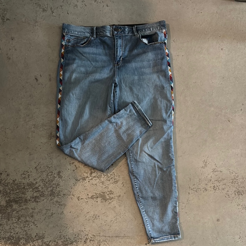 Knox Rose Blue Skinny Jeans with Distressed Details